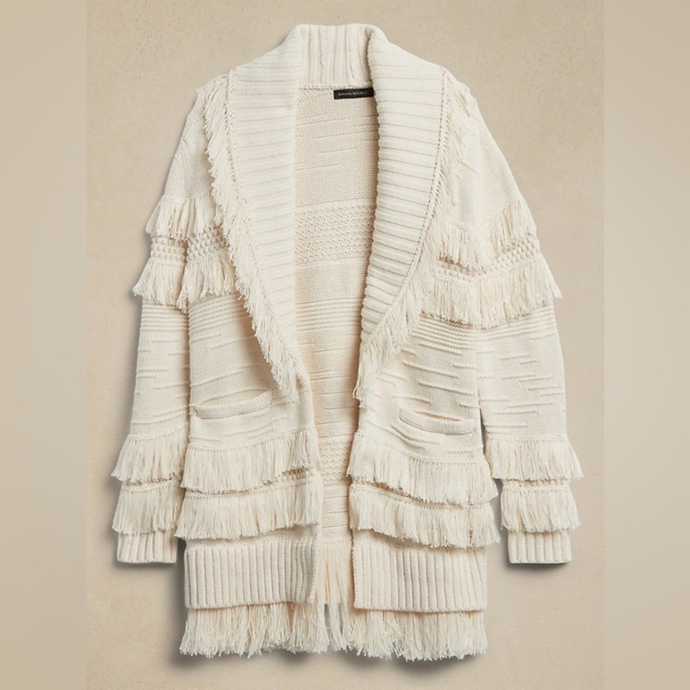 COPY - Banana Republic Mesa Fringed Cardigan